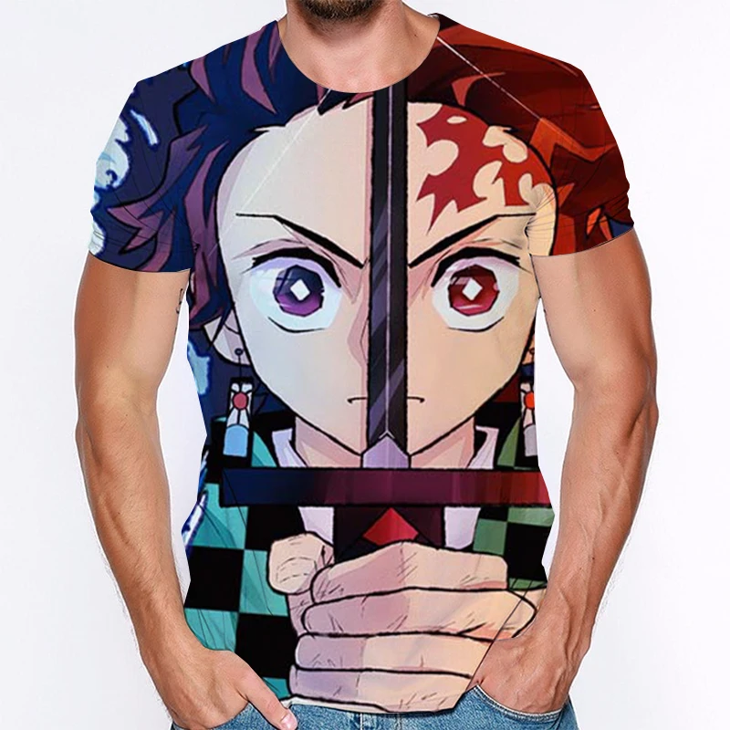 

2020 Hot-sale Kimetsu No Yaiba 3D Printed Men T Shirt Men Male Tshirt 3d Short Sleeve Funny T Shirts Tops Tees Oversized Shirts