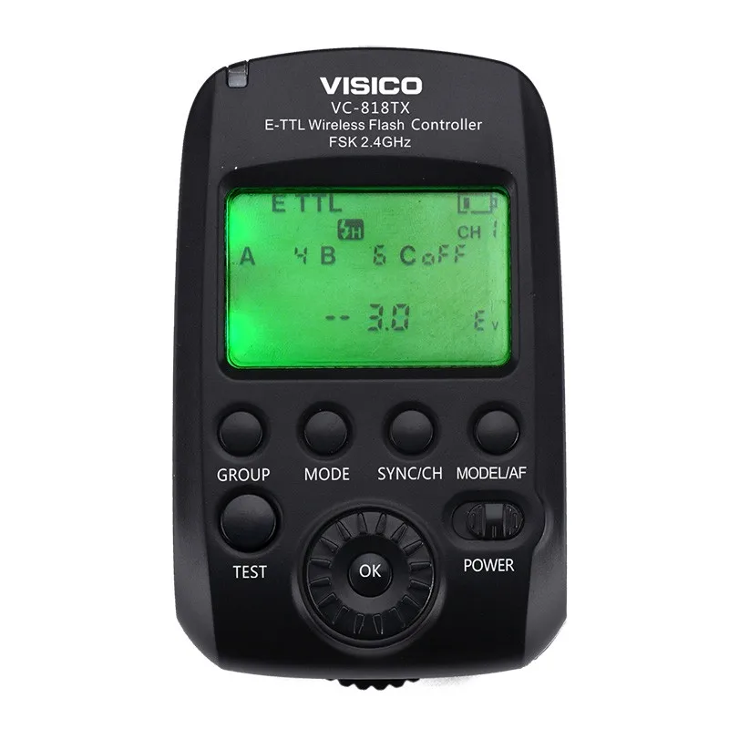 VISICO 818TX HSS беспроводной триггерный передатчик вспышки для камер NIKON D7000 D700 D750 D810 D90