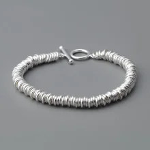 Браслет из чистого серебра 925 пробы в стиле ретро с простой проволочной связью S925(FGL