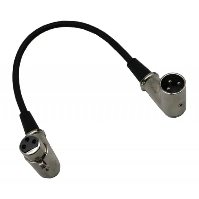 3 Pin под прямым углом 90 XLR Женский Мужской микрофонный кабель аудио удлинитель