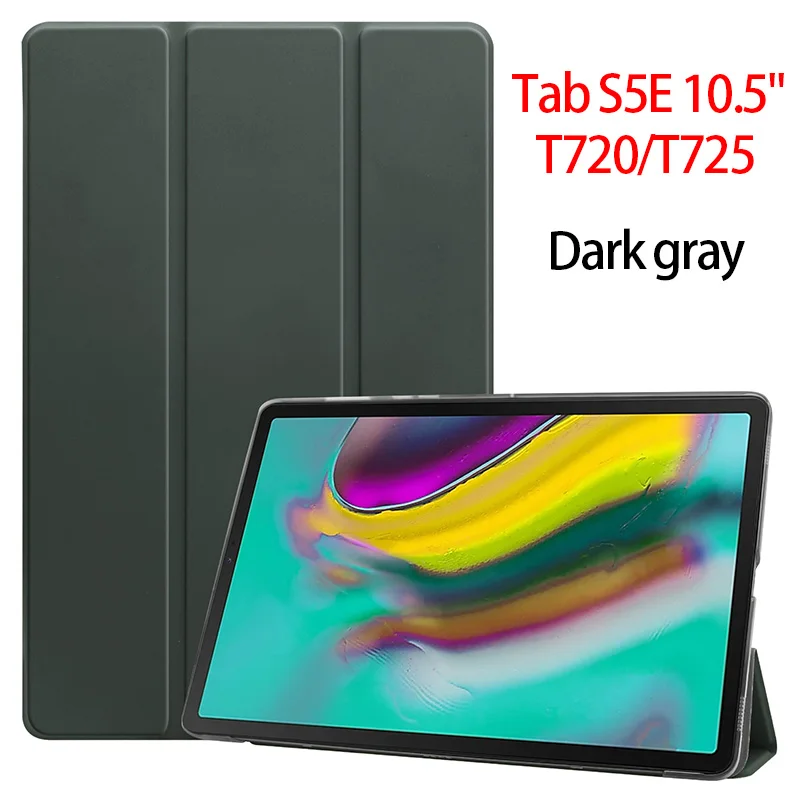 Чехол для планшета для Samsung Galaxy tab S5E SM-T720 SM-T725 выпуск Galaxy tab S5E 10," чехол для планшета - Цвет: Dark gray