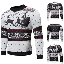 WENYUJH 2019 Men Christmas Sweater Winter Pullover Knitted Sweater Male Deer Print Casual Slim O-neck Sweater Pull Homme Clothes WENYUJH 2019 Men Christmas Sweater Winter Pullover Knitted Sweater Male Deer Print Casual Slim O-neck Sweater Pull Homme Clothes