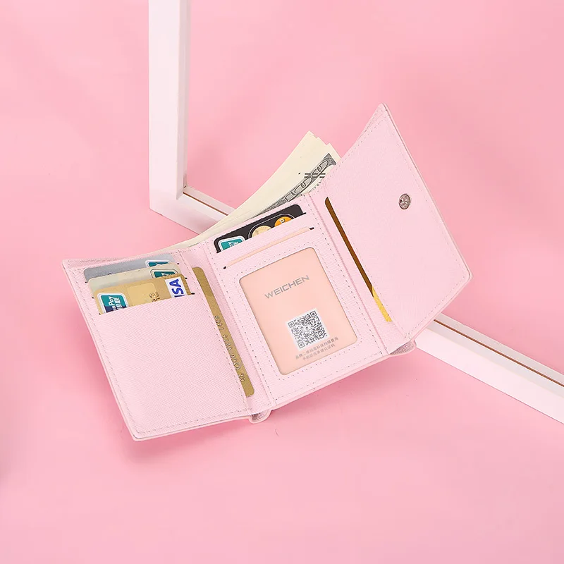 Бренд Trifold женский кошелек с кошельком для монет сзади шикарный лаконичный стиль маленькие кошельки женские высококачественные дамские сумочки