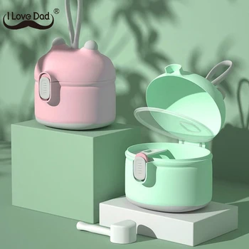 

New Cartoon Baby Milk Powder Container Portable Baby Feeding Food Storage Box Snack Organizer Box Milk Powder Food Container