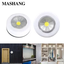 Светодиодный светильник для шкафа COB беспроводной настенный ночник с питанием от батареи светильник ing для Warbrobe шкаф лестницы кухонные Настенные светильники для спальни