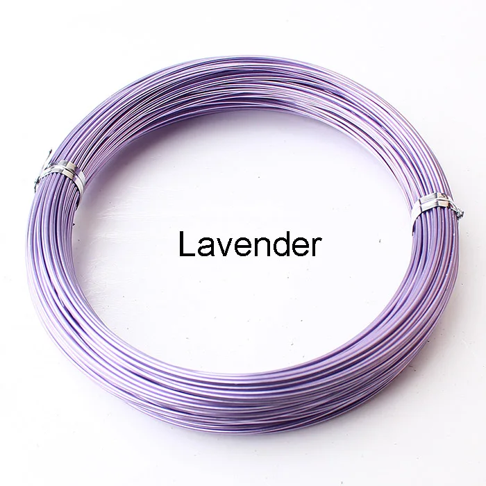 Lavender 1,0 мм 18 Калибр Диаметр 30 м 98ft 33yd длинный анодированный цветной круглый алюминиевый провод Dead Soft DIY ювелирные изделия для создания - Цвет: Lavender