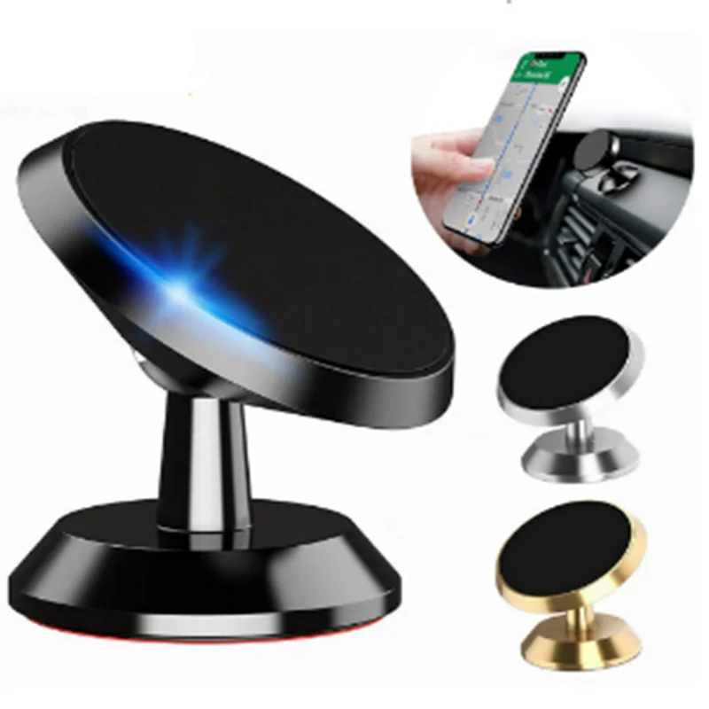 Soporte de teléfono magnético para coche, soporte portátil para IPhone 12, 11, XR, X Pro, Xiaomi, GPS, 360
