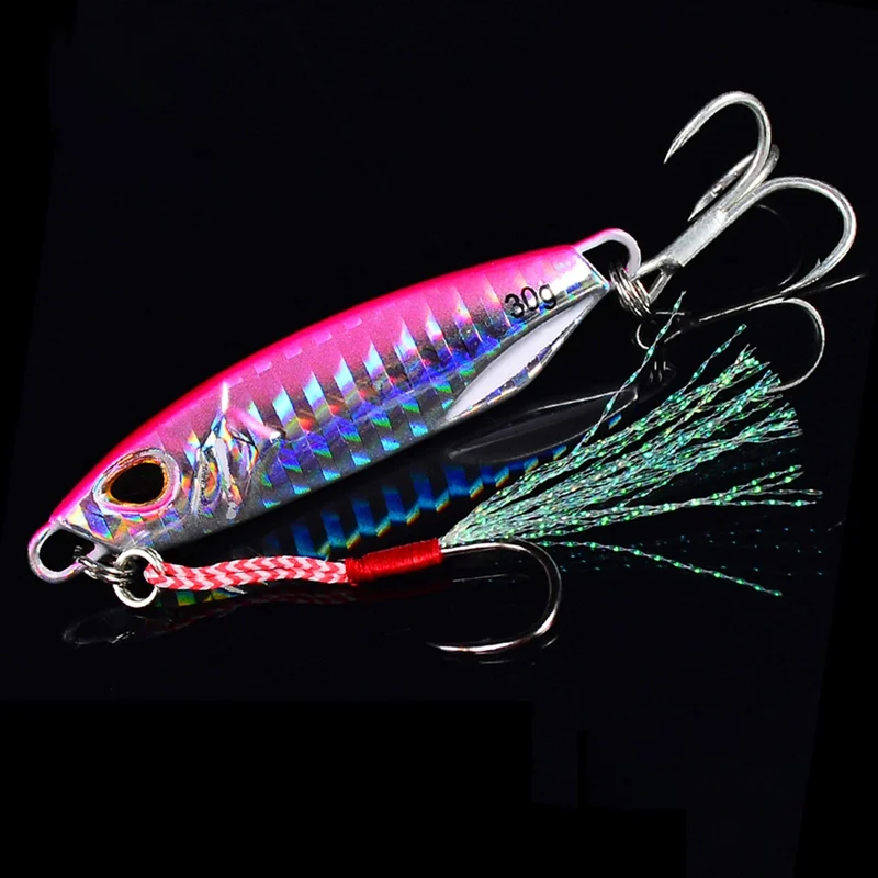 40g Mini 3D Artificial Bait Fishing Lure Swimbait With 2 Fishhooks Reusable Metal Sinking Casting Lure Jigging Fishing Accessories - Color: 40g