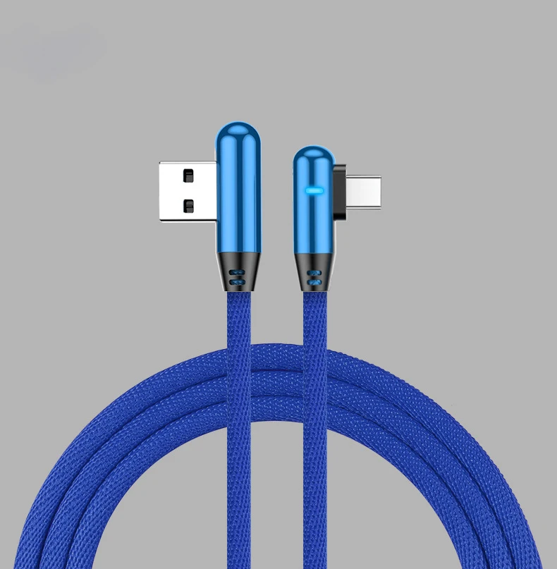 Кабель Micro usb type-C для Apple iPhone светодиодный usb-кабель для передачи данных кабель type c локоть usb-кабель для зарядки мобильных телефонов - Цвет: Color 1