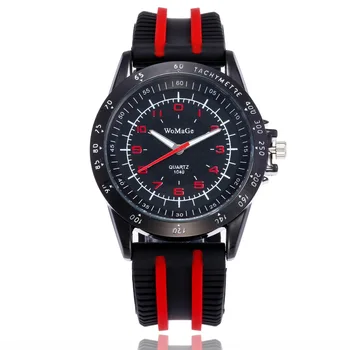 

Hot Sell Fashion Men's Sport Watch Men Quartz Watch Cool Sport Luxury High-end Silicone Rubber Strap Wristswatch For Man C026
