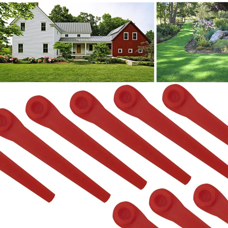 100 шт. пластиковые лезвия для стрижки травы сменные газонокосилки триммер