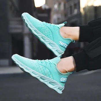 

New Flyknit Running Casual Shoes Men Sneaekers Outdoor Footwear Soft Jogging Summer Tenis Trend Zapatos Hombre Wholesale Lace Up