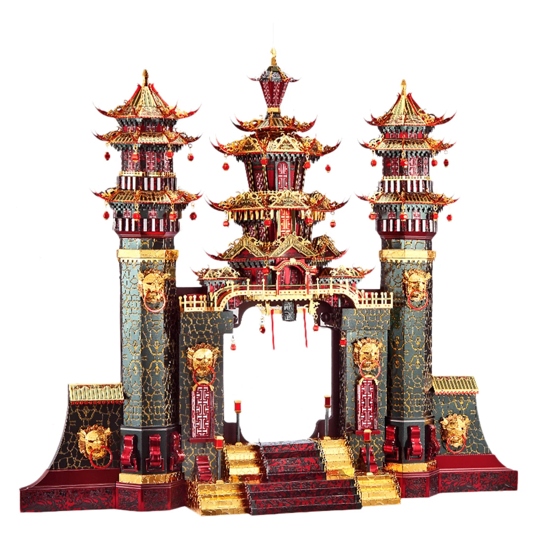

Chinese Style Architectural Series Southern Gate Model Kits DIY 3D Metal Puzzles Assemble Jigsaw Toy Model Building Kits