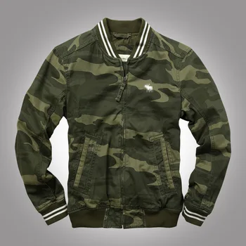 

2020 New Style Jacket Stand Collar Tops Slim Fit Jacket Male Baseball Uniform Coat Camouflage MEN'S Outerwear Coat May Kaji
