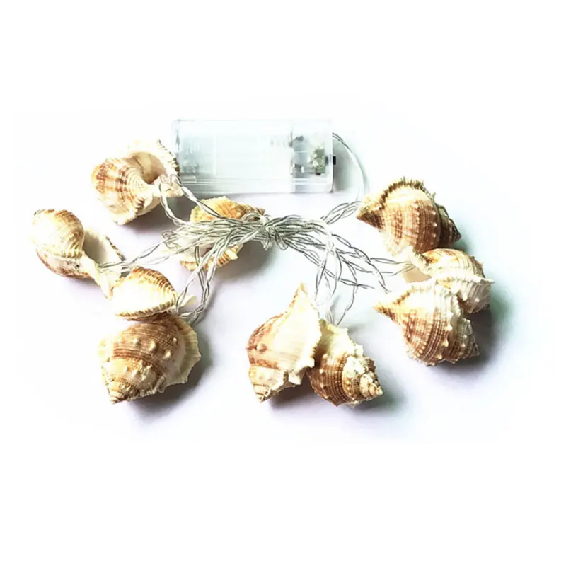 Conch LED Garland String Lights Warm White Fairy Garland Christmas Lights String Battery Power LED String Lighting for Home