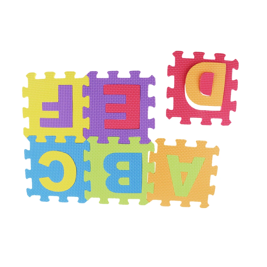 36 Tiles Alphabet Foam Puzzle Play Mat- Interlocking Puzzle Pieces