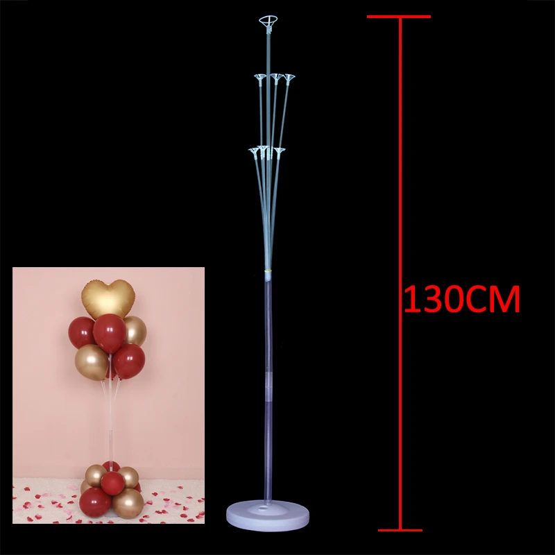 130CM 1 sets 1 Набор 7 трубок подставка для воздушных шаров держатель для шарика дисплей конфетти шарики для детского душа Дети День Рождения Вечеринка Свадьба украшения поставка - Цвет: 130CM 1 sets