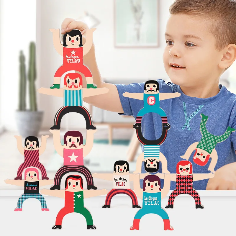 3D наборный Геркулес блок образовательные накладные строительство домино строительство логика обучение Деревянные Монтессори игрушки для детей