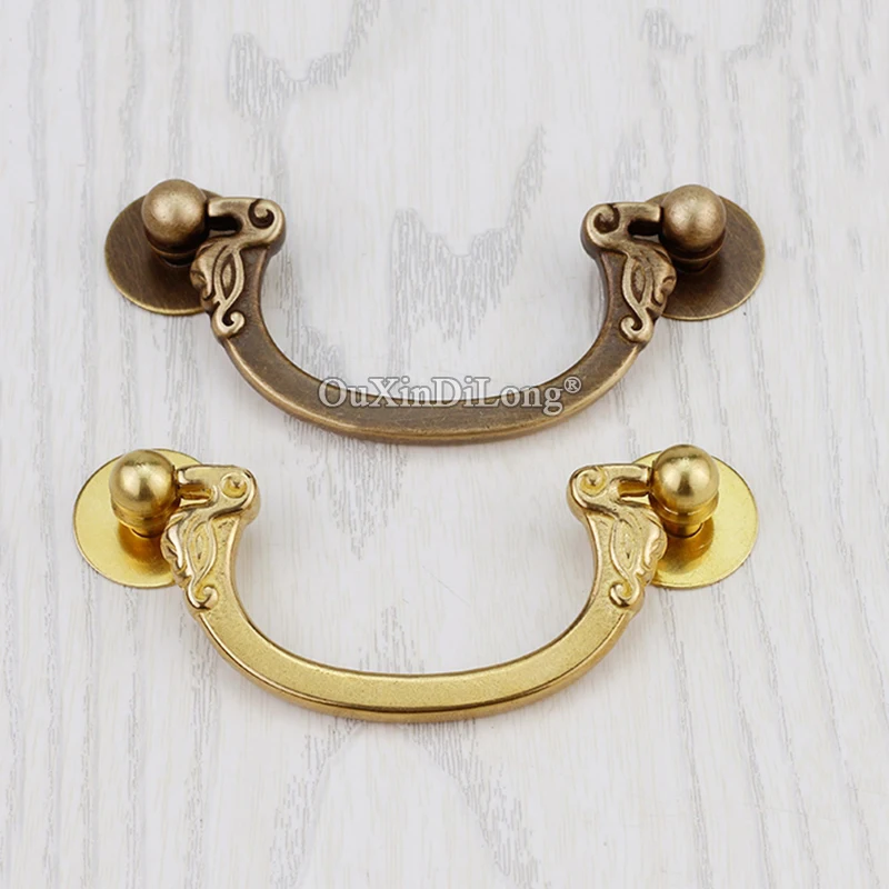 

Retro 10PCS European Antique Brass Drawer Cabinet Handles Cupboard Wardrobe TV Cabinet Wine Cabinet Pulls Handles & Knobs