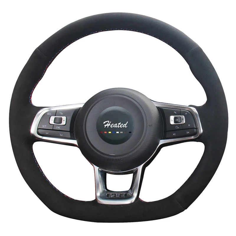 Оплетка на руль для Volkswagen VW Golf 7 GTI R MK7 Polo Scirocco 2015 2016 чехол volante|on the steering wheel|capa para
