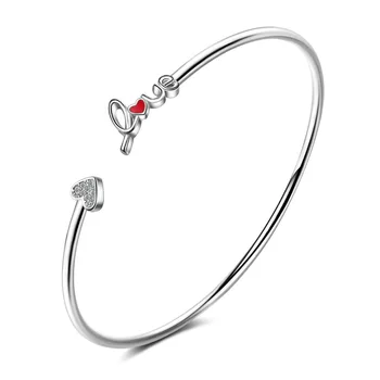 

Bracelet Female Japanese-style Wind Diamond Set Simple Red Love Bracelet Elegant Heart Shape Bracelet Ornament