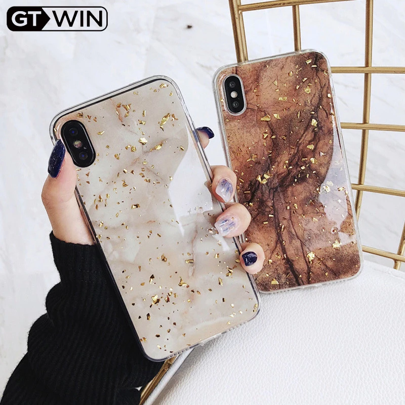 Чехлы GTWIN для телефонов iPhone 11 6 6s 7 8 Plus X XR XS Max Роскошные блестящие мягкие ТПУ чехлы