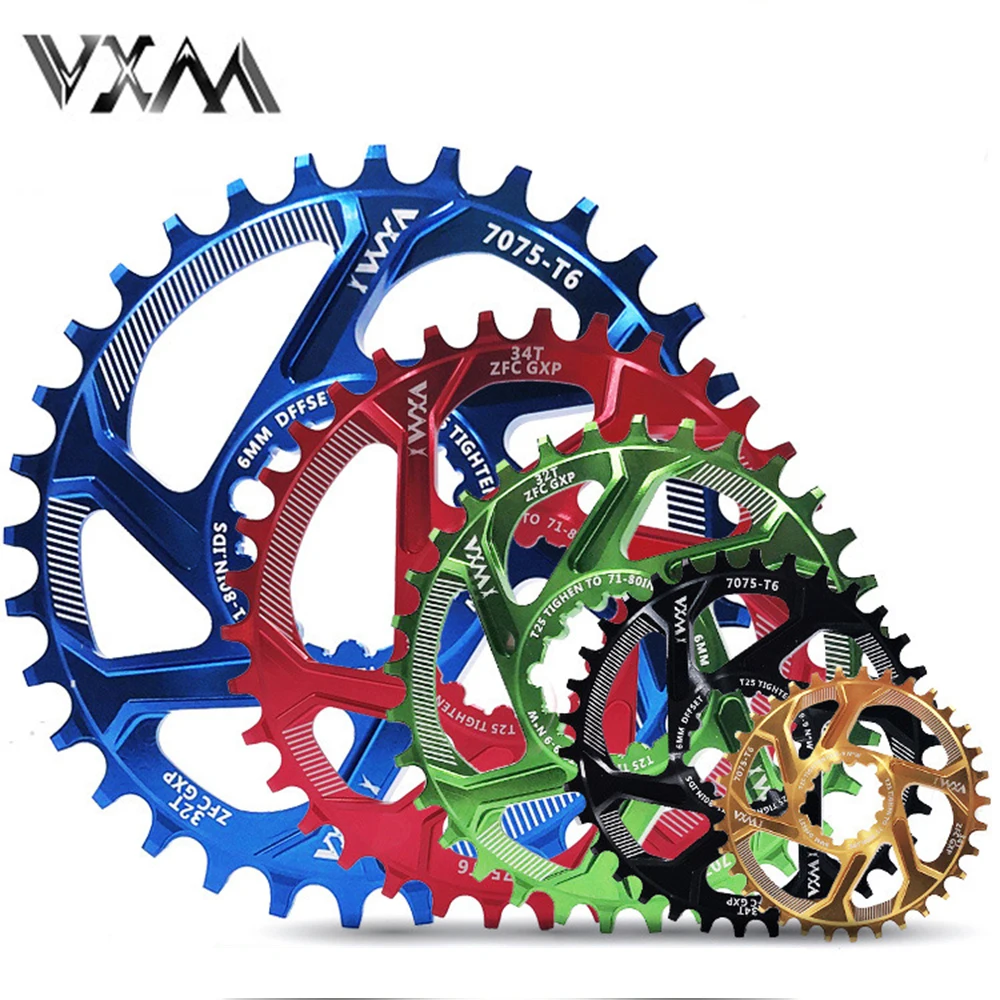Велосипедная рукоятка VXM GXP с фиксированной передачей, шатун MTB, велосипедная цепь 30T 32T 34T 36T 38T 40 T, смещение 6 мм для Sram GXP, запчасти для велосипеда
