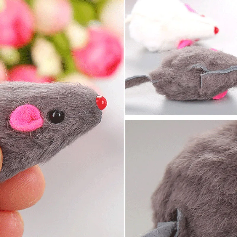 Настоящий Кролик Мех мыши игрушки для кошек игрушки детские игрушки 12-Pack