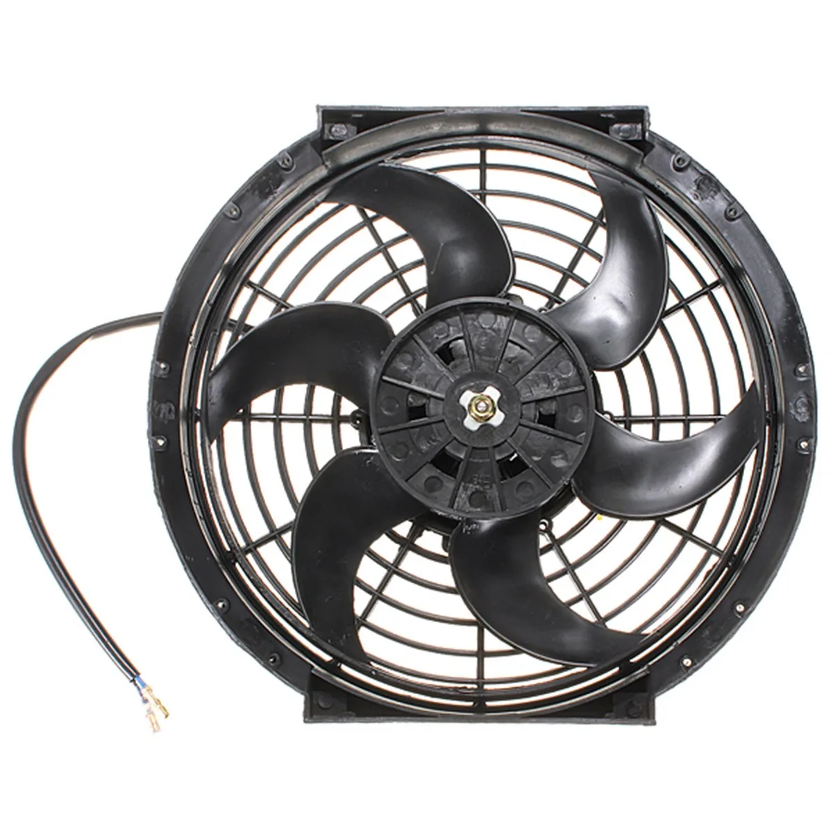 

Hot Sale Universal 12V 80W 2100 RPM Push Pull Curved Blade Electric Cooling Radiator Fan with Mounting Kit 9 10 12 14 Inch