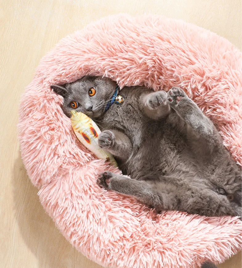 Теплая Флисовая кровать для питомца, собаки, щенка, кошки, плюшевый уютный коврик-гнездо, домик для питомца, кровать, диван, спальный мешок, зимнее гнездо, будка для собак, коврик