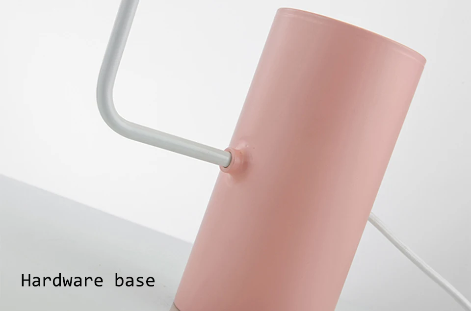 Modern LED Iron Art Black Pink Hat Table Lights Nordic Indoor Living Room Bedroom Bedside Deco Study Reading Lamp Light Fixtures