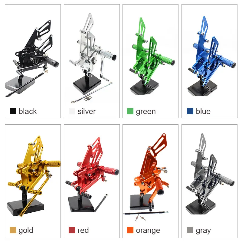CNC Алюминиевый Регулируемый мотоцикл Rearset задние наборы Подножки педаль Подножка для KAWASAKI ZX10R ZX 10R 2006-2010 2009 2008 2007