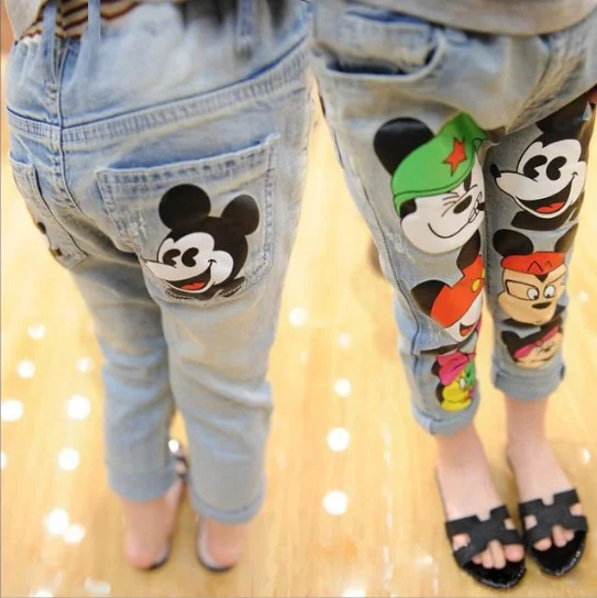 Spring Autumn New Kids Girls Jeans Children Jeans pants Baby Denim Pants Girl Long Trousers Clothing Spring and Autumn