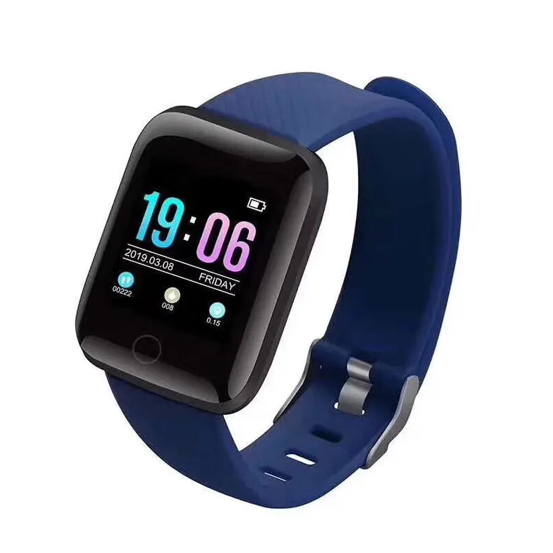blue D13 умные часы 116 плюс часы сердечного ритма Смарт-браслет Спорт Smartband смарт-Браслет Водонепроницаемый Смарт-часы Android A2 браслет - Цвет: blue