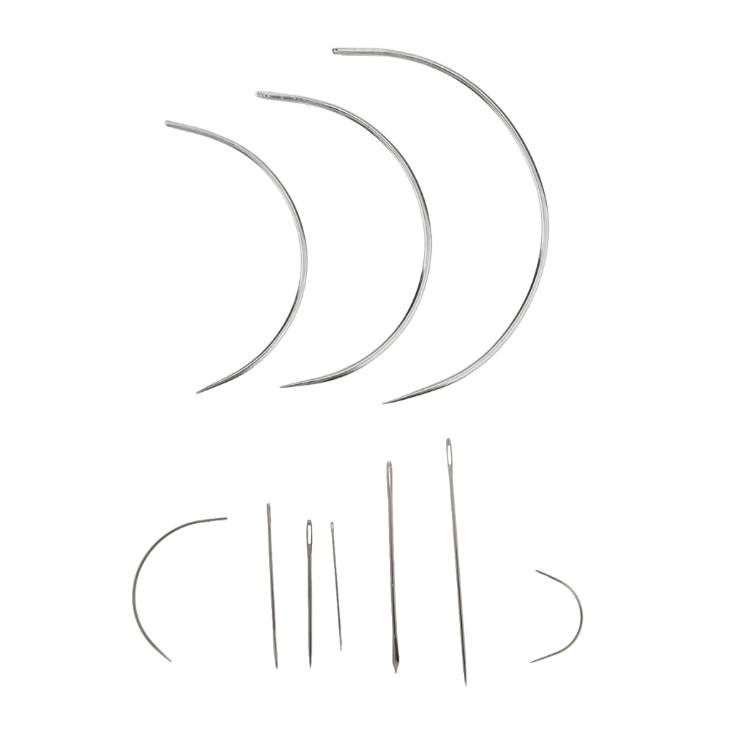 Set of 10 Repair Needles Set For Carpet Leather Canvas Curved Upholstery Sewing Tools Set of 10 Repair Needles Set For Carpet Leather Canvas Curved Upholstery Sewing Tools