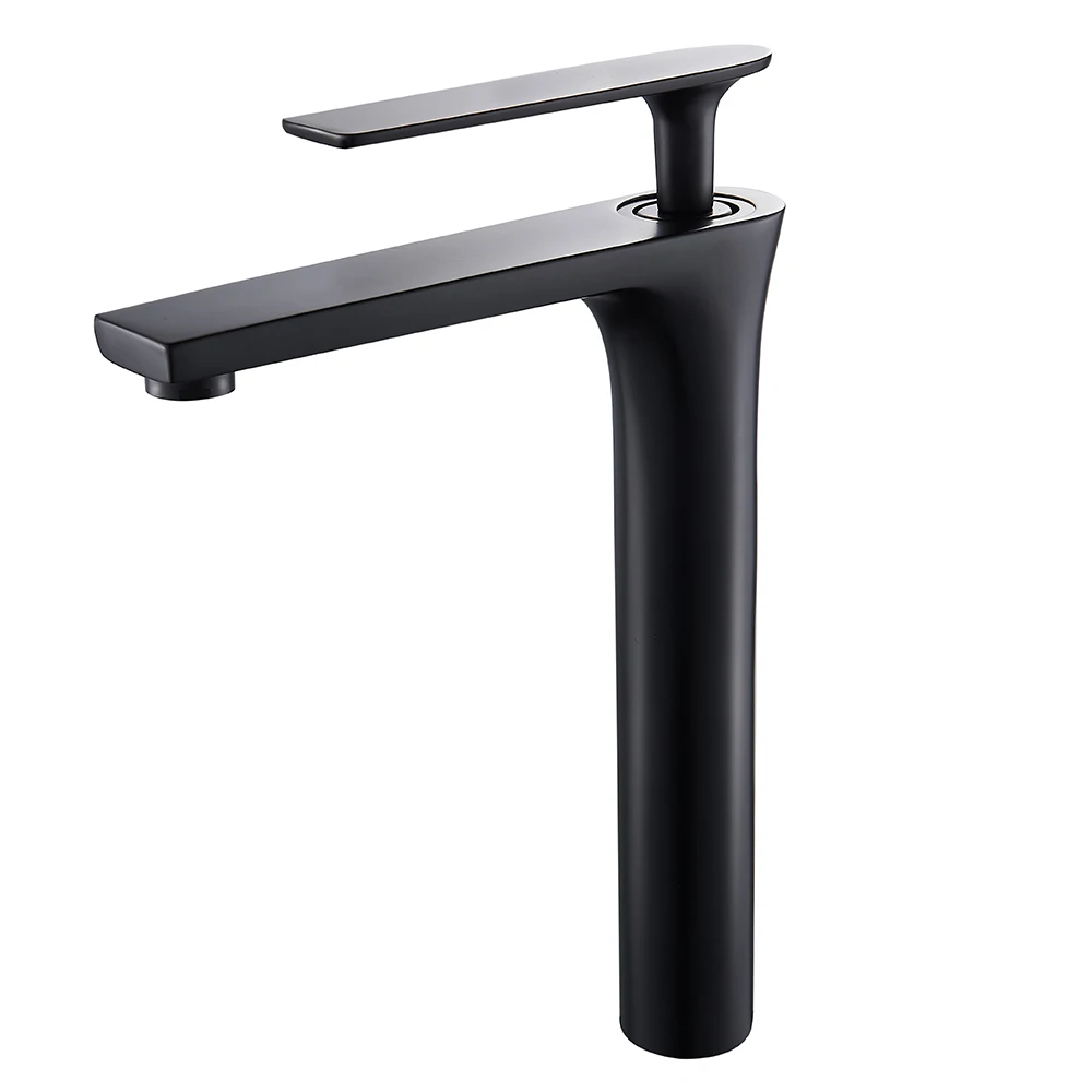 Basin Faucet Waterfall Hot and Cold Sink Tap Mixer Black/White Single Hole Handle Bathroom Home Hotel Modern Kitchen Black