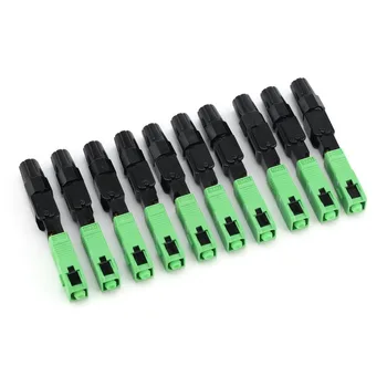 

10Pcs SC/APC Fiber Optic Connector FTTH Embedded Single Mode Assembly Fiber Optic Quick Connector Fiber Optic Fast Connector