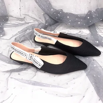 

100% Women's Shoes Genuine Leather Flat Shoes Pointed Toe Ankle Straps Female Flats Butterfly-Knot Slip-on Summer Shoes