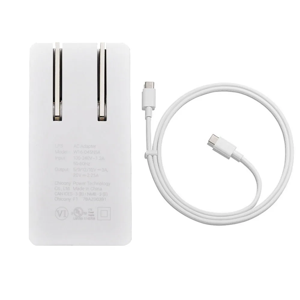 

W16-045N5A for Google Pixelbook 45W USB-C Type Charger and Cable
