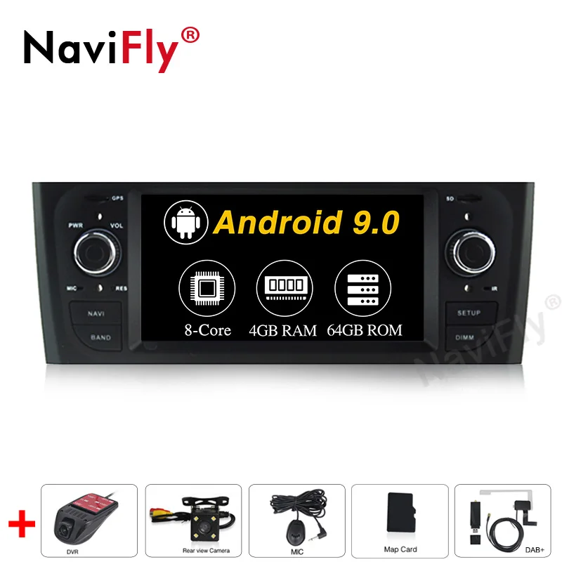 4+ 64G Android9.0 автомобильный dvd мультимедиа палер для Fiat Grande Punto Linea 2006-2012 gps навигация Радио RDS Linea - Цвет: 8Core Camera DVR DAB