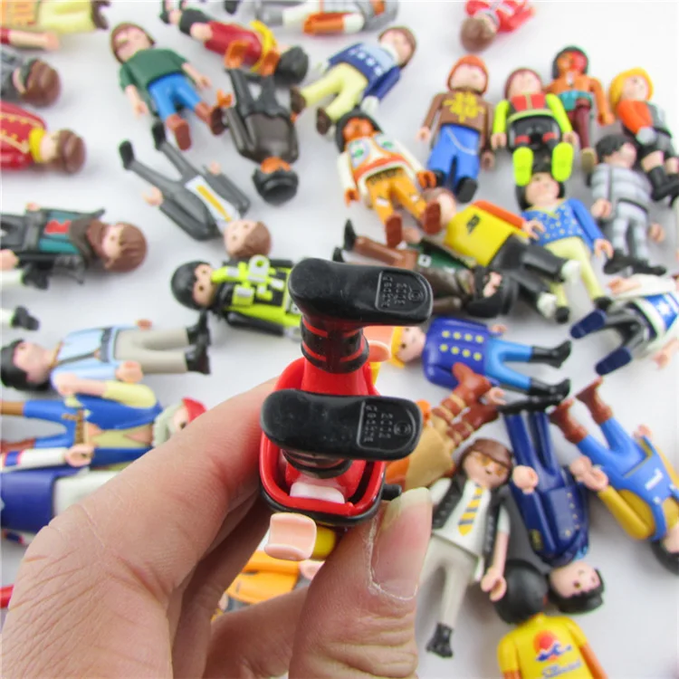 10 шт./лот игрушки Playmobil набор 7 см полицейские клоуны фигурка Playmobil оригинальная модель детские подарки игрушки для детей случайный