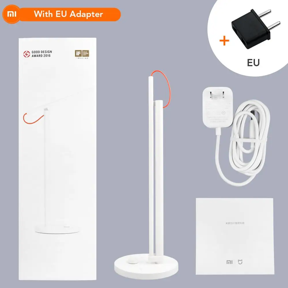 With EU Adapter Xiao mi jia mi умный светодиодный настольный светильник Smarthome настольная лампа Dim mi ng светильник для чтения WiFi Enab светодиодный светильник для работы с AMZ Alexa IFTTT - Испускаемый цвет: With EU Adapter