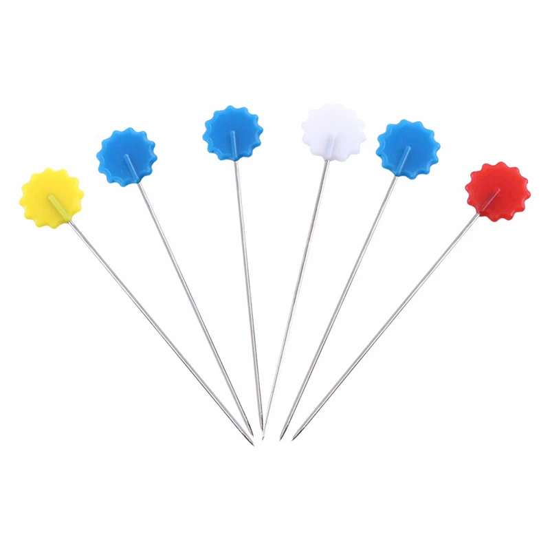 

100pcs/set Patchwork Pins Flower Button Head Pins DIY Quilting Tool Sewing Accessories Sewing Patchwork Pins Dark