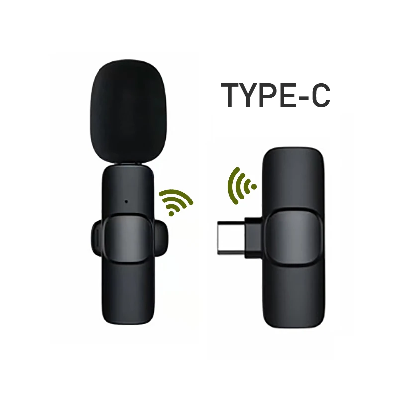 Mini Wireless Lavalier Microphone Portable Audio Video Recording Mic for iPhone Android Live Broadcast Gaming Phone microphone condenser microphone Microphones