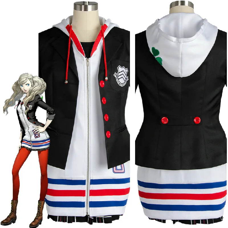 

PERSONA5 Anne Takamaki Cosplay Costumes School Uniform Women Girls Japanese Anime Women's Clothes Wig Full Sets Halloween