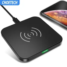 CHOETECH 5 Вт/10 Вт Qi Беспроводное зарядное устройство для iPhone Xs Max Xr X 8 8Plus для samsung S10 S9 S9+ S8 Note 9 8 быстрая Беспроводная зарядная площадка