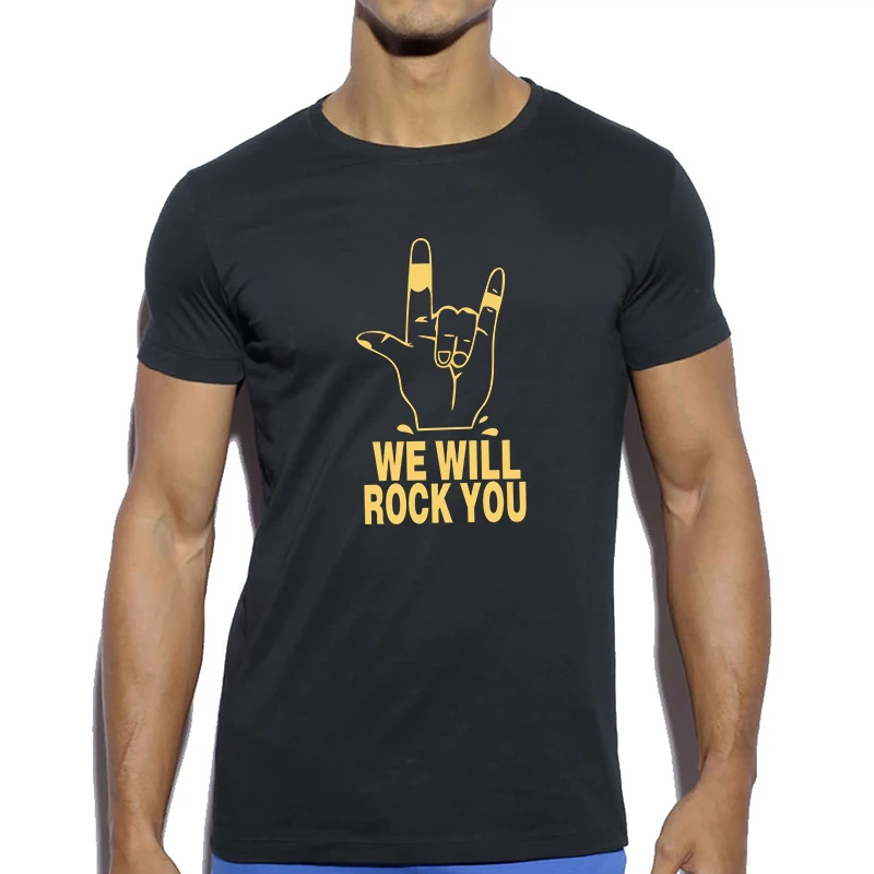 We Will Rock You с надписью хипстерская уличная одежда для мужчин забавные Графические