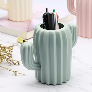 

Creative Cactus Pen Holder Office Desktop Organizer Cute School Stationery Supply Pencil Pen Holder Organizer for Students