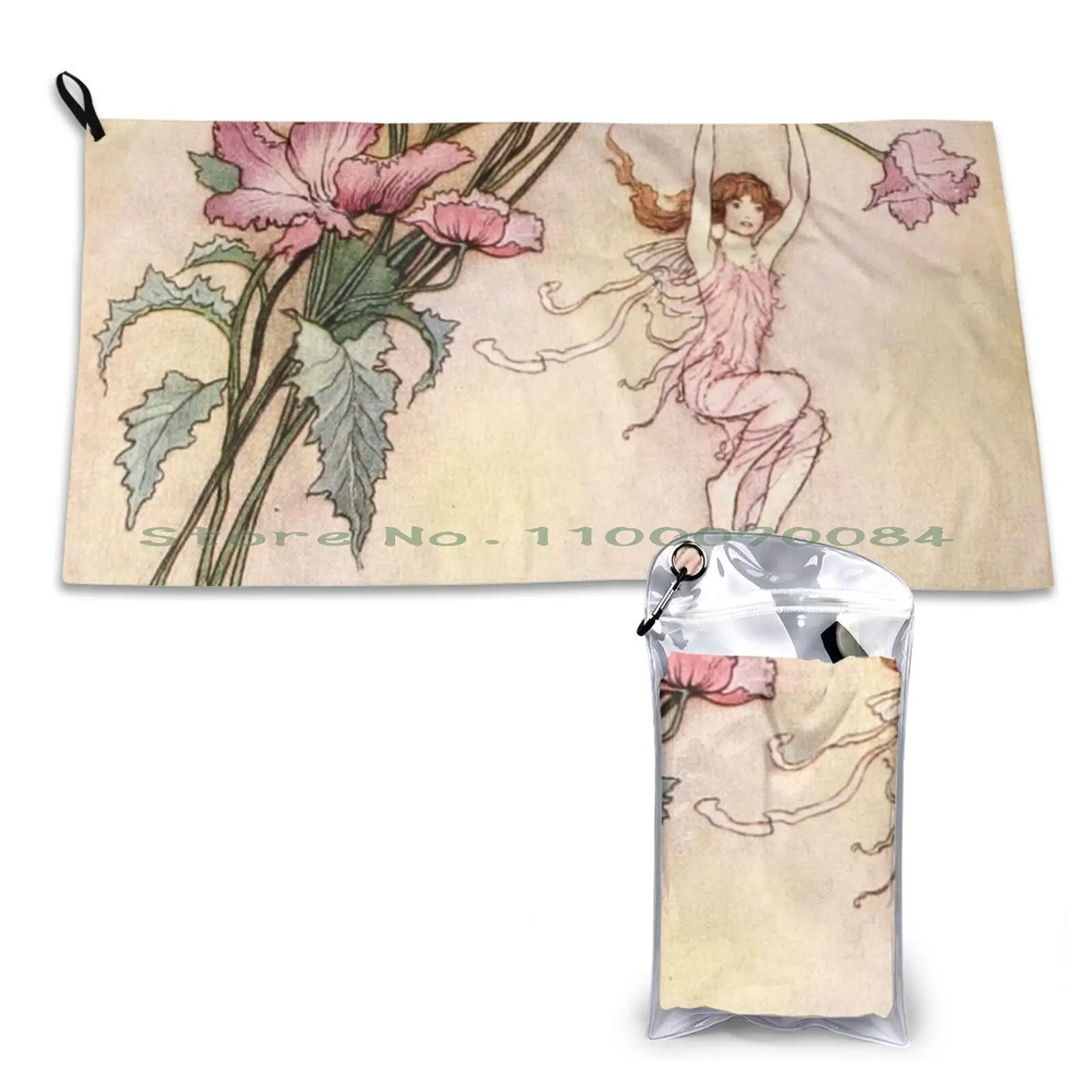 Book Of Fairy Poetry , Fairy-Revel _ Curtis Gobble British Artist Asciugamano Ad Asciugatura Rapida Palestra Bagno Sportivo Portatile Nyc Ross Chandle