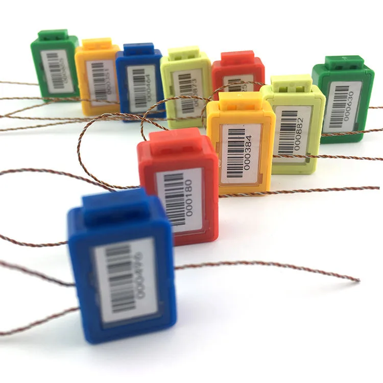 100piece Rectangle Bar Code Plastic Meter carry112mm wire Seal Manufacturer Good Quality Seals , Gas Seals , High Security Lock